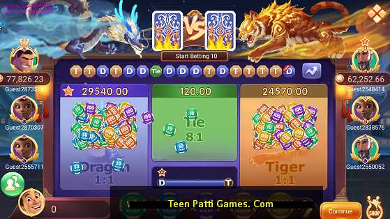 Dragon VS Tiger Game in Lucky Casino