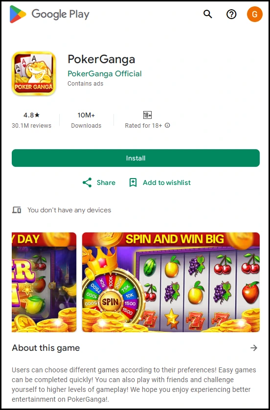 Poker Ganga APK Official Link