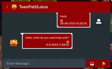 Teen Patti Lotus Live Chat with Customer Care