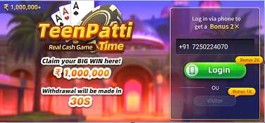 Teen Patti Time Signup & Login